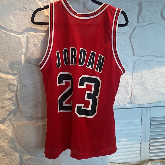 Jordan 23 Bulls Red NBA Champion Tank styled jersey Collectible